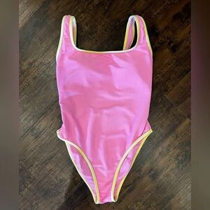 LainSnow Pink and Yellow Medium One-piece